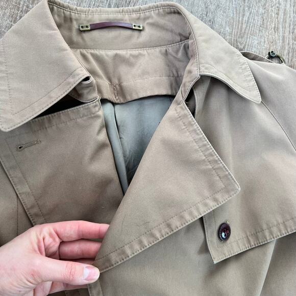 Etienne Aigner Vintage Long Brown Luxury Trench Coat 1970s - Picture 10 of 14